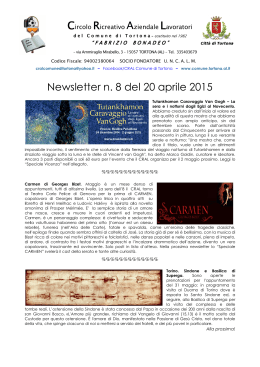 Newsletter del Cral N. 8 - 20 aprile 2015