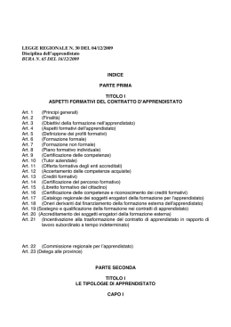 LEGGE REGIONALE N. 30 DEL 04/12/2009 Disciplina dell