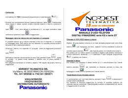 Manuale istruzioni telefono digitale Pansonic serie DT321-333-346