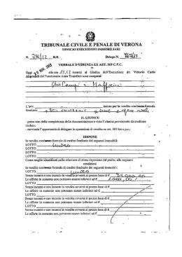 Verbale d`udienza - Vendite Giudiziali