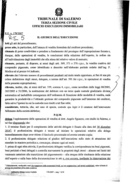 TRIBUNALE DI SALERNO TERZA SEZI&Ugrave;N`E CIVILE UFFICI&Ugrave;
