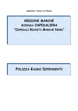 Capitolato Tecnico Polizza Kasko