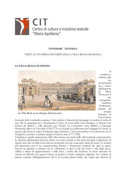 Visita al teatrino della Villa Reale di Monza.