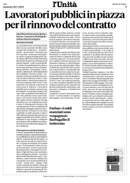 Lavoratori pubblici in piazza per il rinnovo del contratto