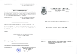 IL RESPONSABILE DEL SERVIZIO F.to Arch. Bruno BATTISTINO