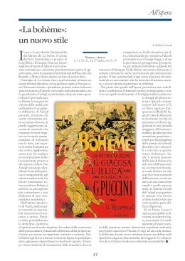 La bohème»: un nuovo stile, IV/17, settembre/ottobre 2007, p. 41