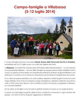 Campo-famiglie a Villabassa (5-12 luglio 2014)