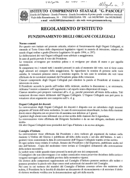 Regolamento di Istituto - istituto comprensivo "g. pascoli" di grezzana
