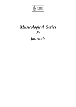 Musicological Series & Journals