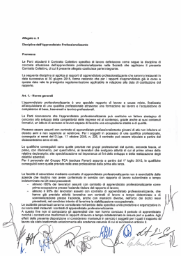 Allegato n. 5 Disciplina dell`Apprendistato