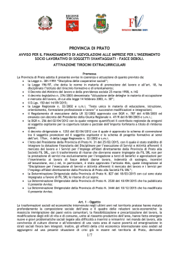 Bando Tirocini Svantaggiati REV 3