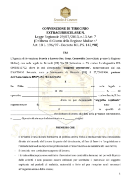 Modulo Convenzione e Progetto Formativo