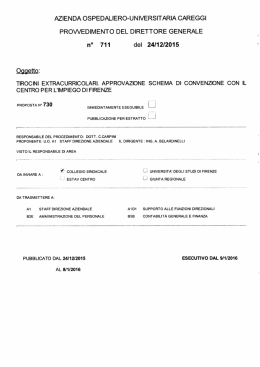 n&deg; 711 del 24/12/2015 - Azienda Ospedaliero Universitaria Careggi