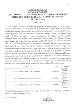 AVVISO-Diritto di voto da parte di elettore