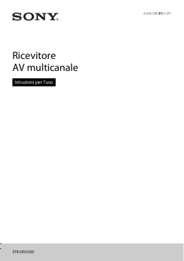Istruzioni per l`uso