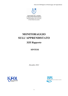 Sintesi del Rapporto - Servizi per l`impiego