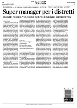 Super manager per i distretti