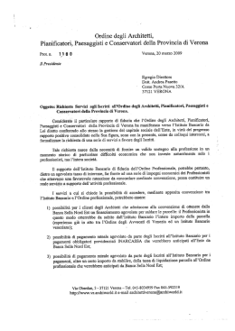 Convenzioni 1 - Ordine degli Architetti della Provincia di Verona