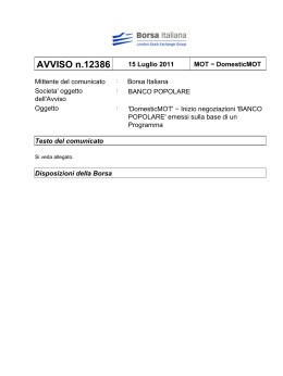 AVVISO n.12386 - Borsa Italiana