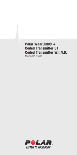 Polar WearLink® + Manuale d`uso