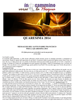 quaresima 2014 - Parrocchia Pontirolo
