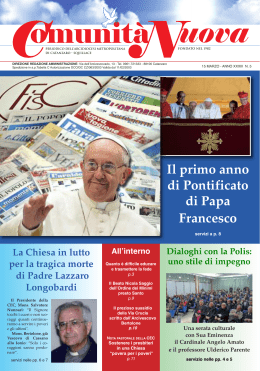 Il primo anno di Pontificato di Papa Francesco