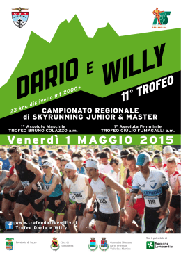 Volantino - 12° Trofeo Dario e Willy