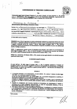 Convenzione - Provincia di Potenza
