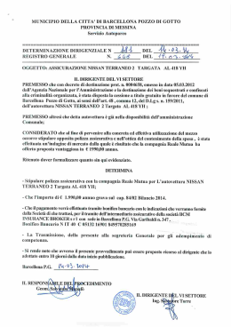 DETERMINAZIONE DIRIGENZIALE N Il DEL - 0