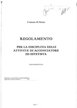 Regolamento - Comune di Osimo
