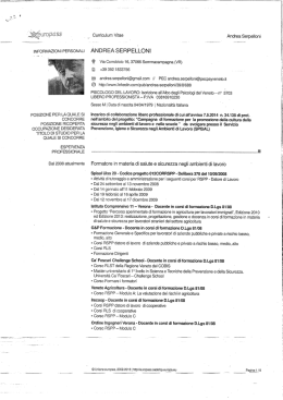 informazioni personali