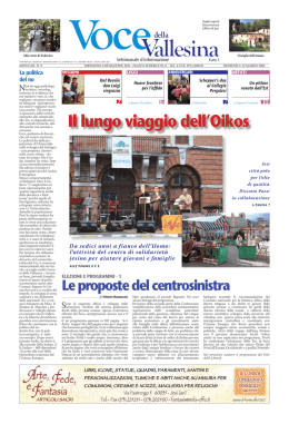 il lungo viaggio dell`oikos