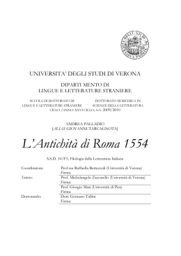 L`Antichità di Roma 1554 - Università degli Studi di Verona