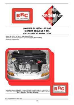 MANUALE DI INSTALLAZIONE SISTEMA SEQUENT A GPL SU