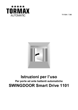 Istruzioni per l`uso SWINGDOOR Smart Drive 1101