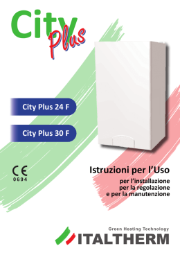 ITALTHERM manuale uso caldaia city plus 24 30f