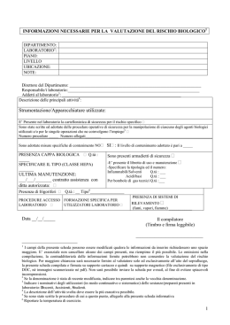 Strumentazione/Apparecchiature utilizzate: