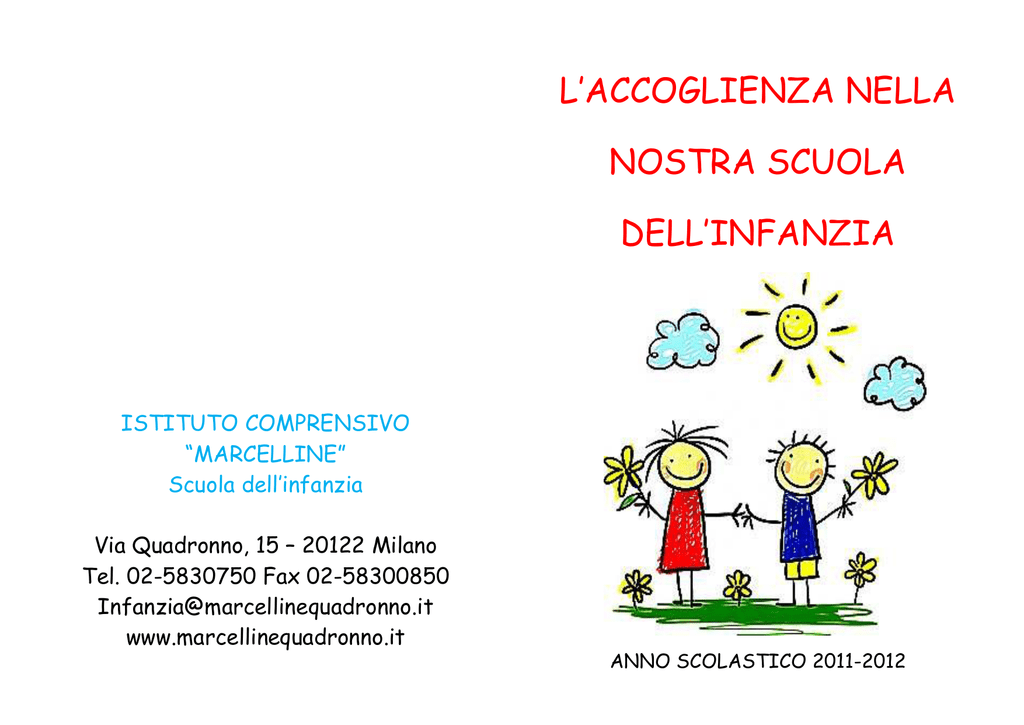 L Accoglienza Nella Nostra Scuola Dell Infanzia