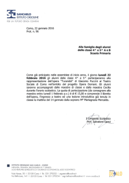 Scarica la comunicazione - Orsoline San Carlo Como