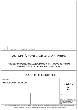 tav C_Relazione tecnica  - Autorita` portuale di Gioia Tauro