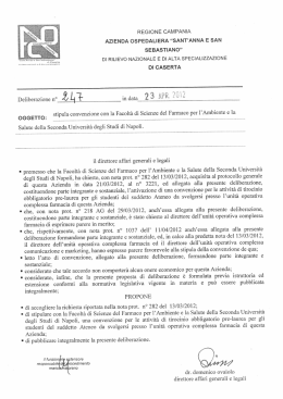 REGl&Ugrave;NE CAMPANA AZIENDA GSPEDALIERA &ldquo;SANT`&Agrave;NNA E