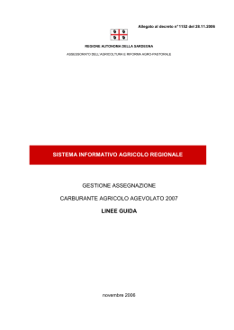 "Gestione Assegnazione carburante agricolo agevolato 2007
