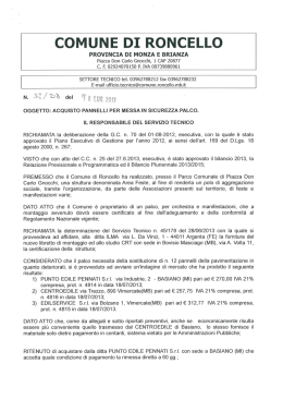 TECNICO ACQUISTO PANNELLI PER
