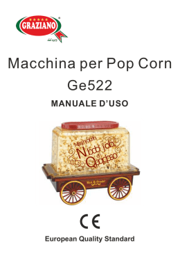 manuale di istruzioni della macchina per pop corn!