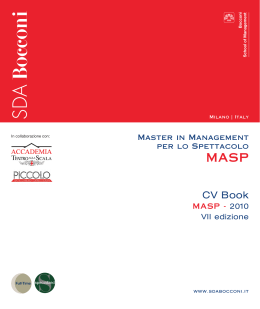 CV Book - SDA Bocconi School of Management