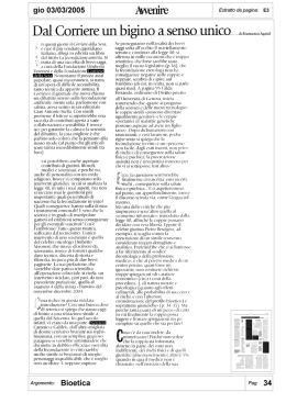 Dal Corriere un bigino a senso unico