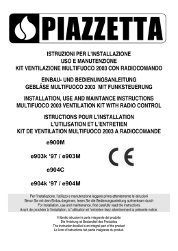 H07003380 Kit Vent Multifuoco 2003 CR Stufe 2008-11