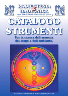 Ctalogo Strumenti - Angeli e Radionica