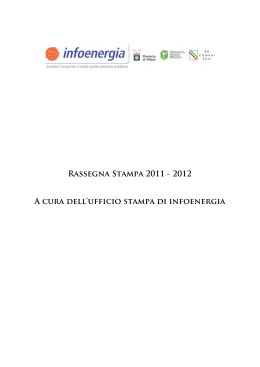 Tutta la Rassegna Stampa Infoenergia 2011-2013