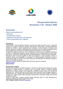 Recuperandia Informa Newsletter n&deg;35
